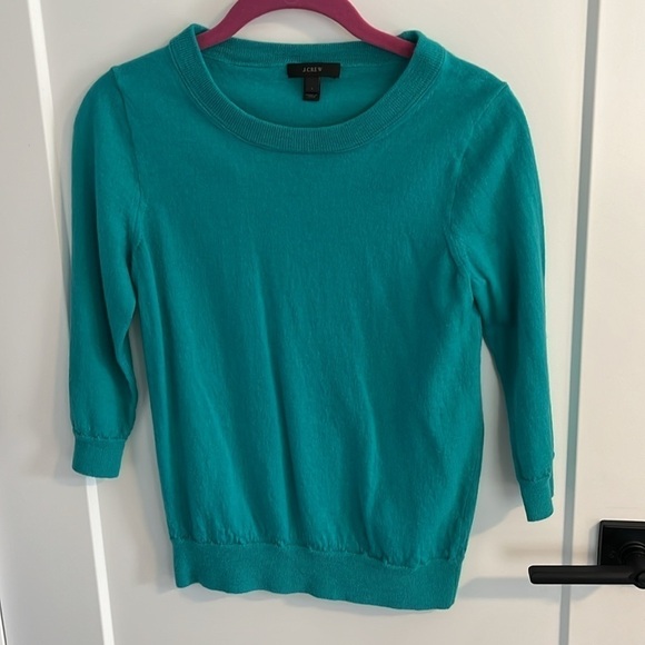J. Crew Tippi Merino Teal Wool Sweater Size Small EUC - Picture 2 of 10